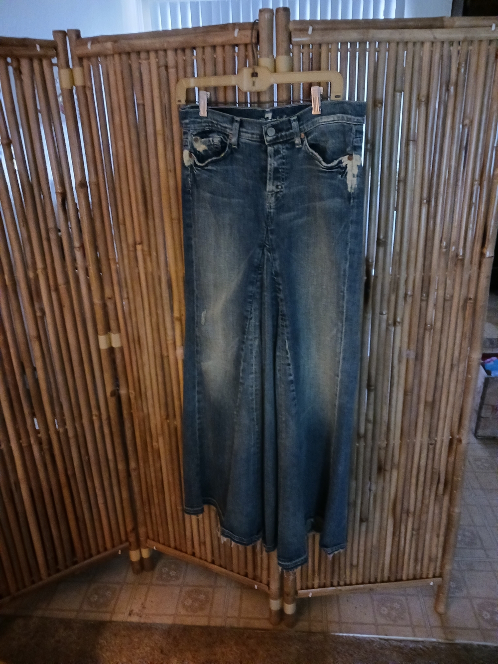 7 For All Mankind Vintage Denim Mermaid Maxi Skirt - Picture 5 of 6